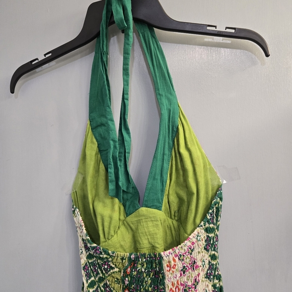 Flying Tomato Green and Cream Patterned Maxi Dress - Picture 4 of 6